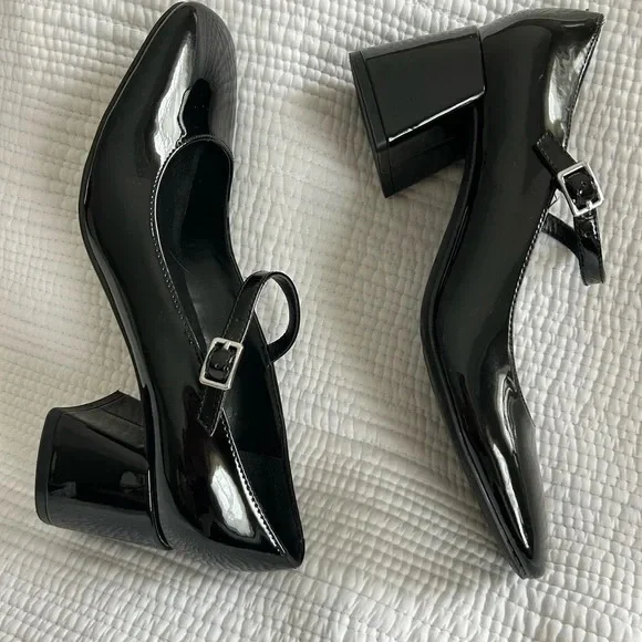 Marc Fisher Black Patent Leather Heels - Picture 1 of 4